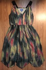 VERA WANG SIMPLY VERA LADIES SUMMER MULTI COLOR SHEATH DRESS SIZE SMALL NWOT