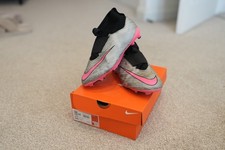 Nike Mercurial Pro DF FG Football Boots Silver Pink Black UK 4 EU 36.5 w/ Box