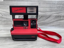 VINTAGE POLAROID COOL CAM 600 INSTANT FILM CAMERA RED & BLACK WITH STRAP WORKS