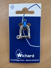 Wichard 5/32" Self-Locking D Shackle #01201 Marine Hardware Stainless Steel