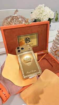Custom 24k Gold Apple iPhone 17 Pro Max Engraved Diamond 2 TB Unlocked Worldwide