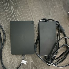 Dell WD15 USB-C Docking Station, HDMI VGA RJ-45 USB 3.0, Black, 130W AC