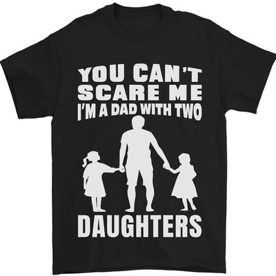 Dad mit Zwei Daughters Lustig Vatertag Herren 100% Baumwollmischung