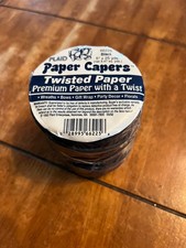 PAPER CAPERS TWISTED PAPER - BLACK 5" X 25 YDS PREMIUM PAPER WITH A TWIST