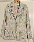 ESCADA Tweed Jacket blazer Size 40 Double lapel, silk lining, high quality
