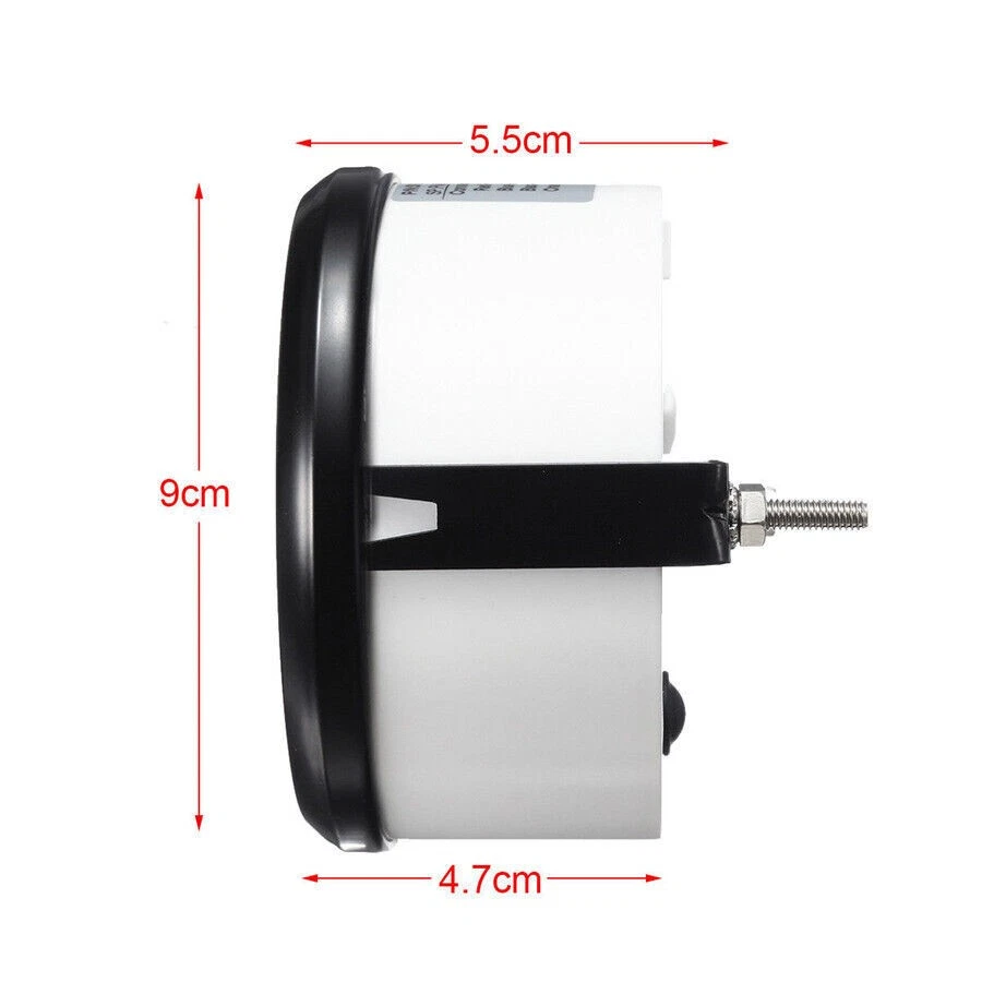 Waterproof Car 85mm Red Backlight LCD Digital Tachometer 300RPM Hourmeter Gauge - Image 4 of 4