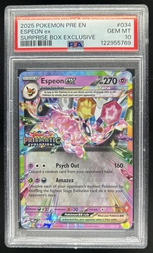 2025 Pokemon Prismatic Evolutions Espeon ex Promos #034/131 PSA 10 GEM MINT