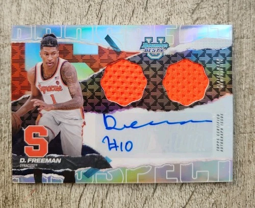 2024-25 Bowman Best University Donovan Freeman Dual Relic  Auto Syracuse