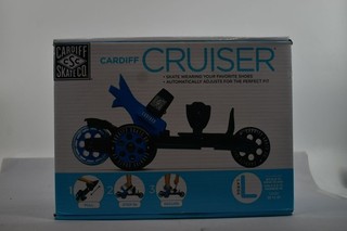 Cardiff Cruiser Large Adjustable Inline Skates With 3 Wheel Stability Blue & Bla