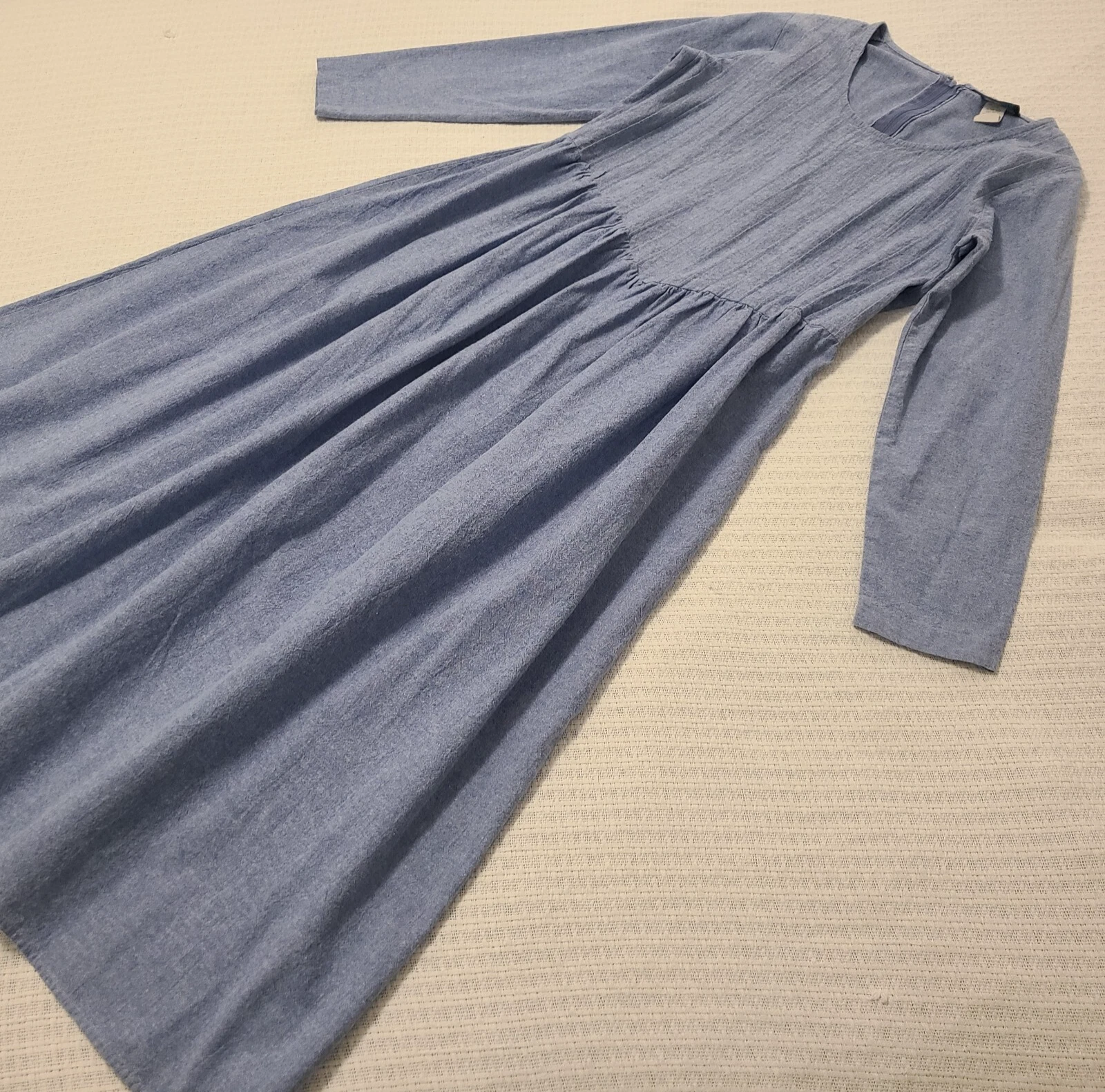 Vtg 90s Cheyenne Outfitters Blue Prairie Midi Long Dress (8) Cottagecore Western