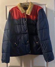 Vintage 70s -80s Zip Off Sleeve Winter Snow Coat Vest Jacket Ski Snowboard Puff