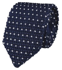 Rosiika Men Vintage Casual Formal Skinny Knitted Ties One Size, Navy Blue V