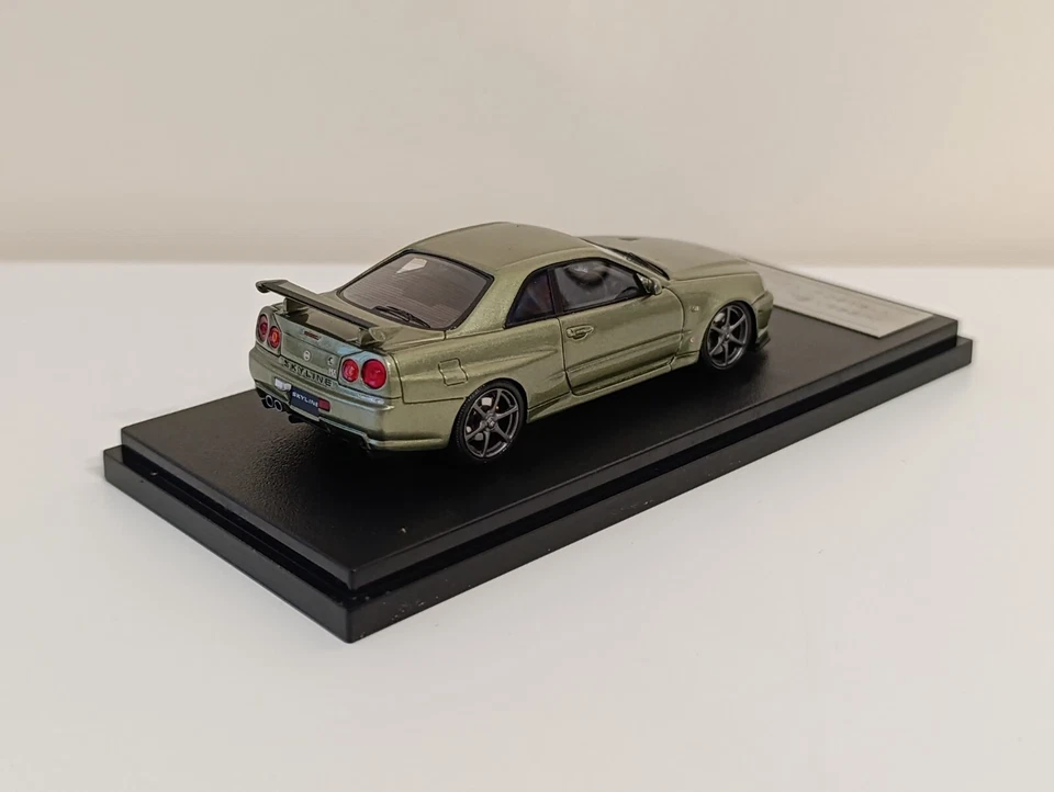 1:43 HPI Nissan Skyline GT-R R34 V-spec II Nür Millenium Jade - No Minichamps - Immagine 3 di 4