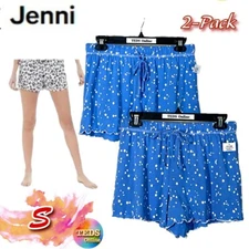 NWD 2-Pack Jenni S Lettuce-Edge Printed Shorts Moon And Stars 100121086MS