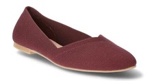 Time and Tru Women's Wine Knit Ballet Flats Various Sizes New