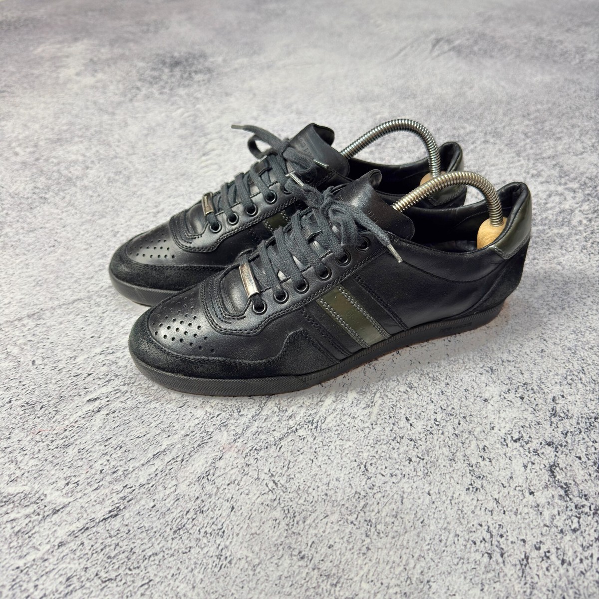 Dior Homme Mens Black Leather Sneakers US8 UK7 EU41 26cm | eBay Dior Homme Mens Black Leather Sneakers US8 UK7 EU41 26cm | eBay