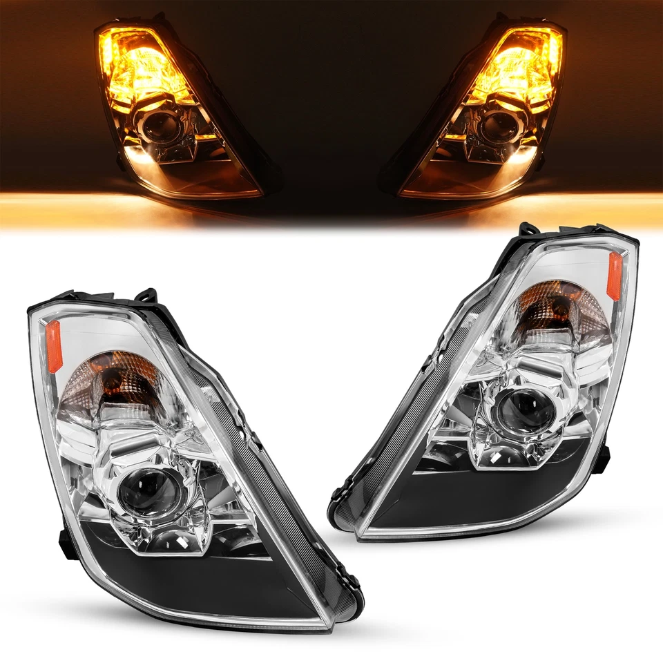 HID Projector Headlights Lamps LH&RH For Nissan 350Z 03-09 Factory Xenon Models - Image 2 of 4