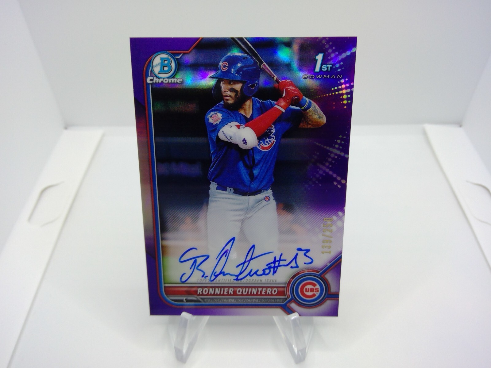 2022 Bowman Chrome Ronnier Quintero Purple 1st Bowman Auto /250 #CPA-RQT