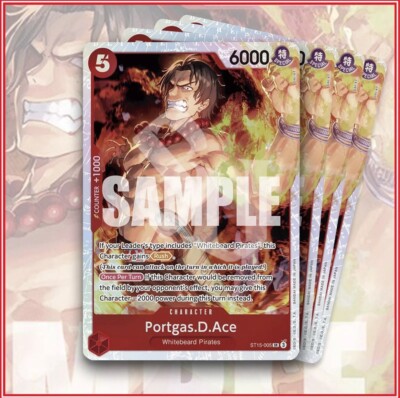 ONE PIECE TCG - PORTGAS.D.ACE x4 - ST15-005 RED Starter Deck - Portgas D Ace | eBay ONE PIECE TCG - PORTGAS.D.ACE x4 - ST15-005 RED Starter Deck - Portgas D Ace | eBay