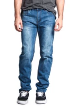 Victorious Men's Premium Washed Denim Pants Skinny Fit Stretch Jeans - DL1004