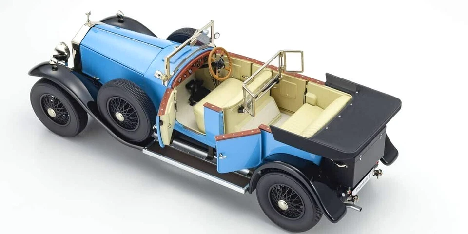 1/18 Rolls-Royce Phantom I Cabriolet 1926 Blue Diecast Model Kyosho KS 08931LB - Image 4 of 4