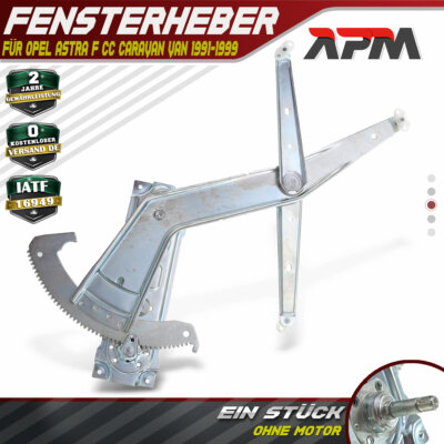 Fensterheber Manuell Vorne Links 4/5-Türer für Opel Astra F CC Caravan Van