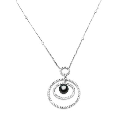 12mmx10mm Tahitian Black Pearl Pendant Pacific Pearls  Best gifts For Girlfriend