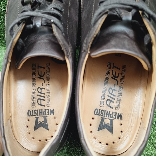 Sneakers Mephisto Thomas in pelle marrone casual comode stringate uomo taglia 11 - Foto 10 di 11