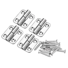 4pcs Lift Off Hinge 1.5" 304 Stainless Steel Right Detachable Small Flag Hinges
