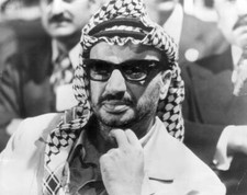 Headshot Yasser Arafat leader PLO , an Arab Summit conference - 1974 Old Photo