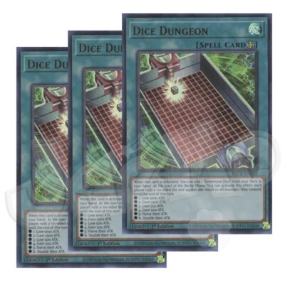 Yugioh - Dice Dungeon x 3 - 1st Edition Ultra Rare NM - Free Holographic  Card