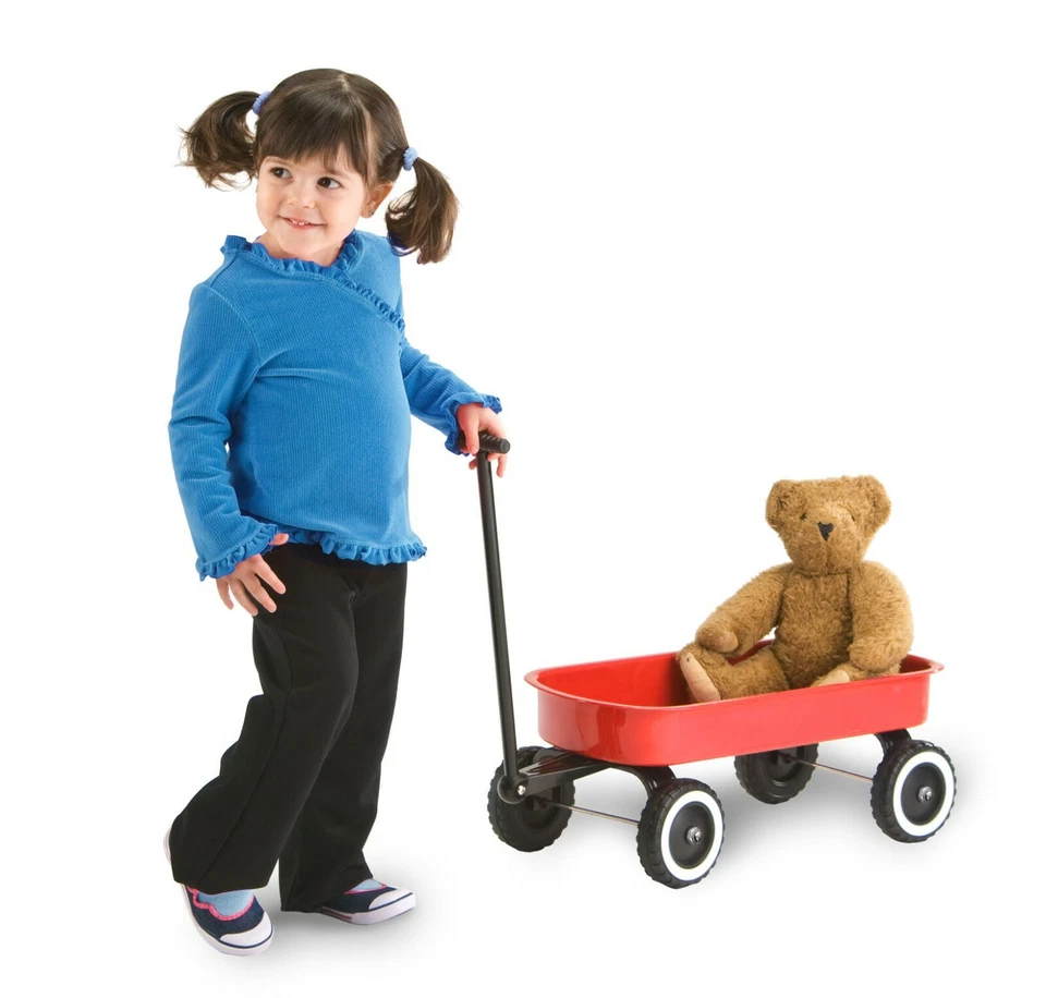 Red Vintage Style Steel Tot Doll Wagon Personalized with Your Custom Name - Image 3 of 4