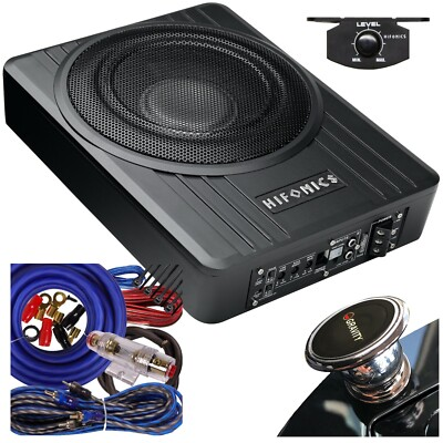 #ad #ad Hifonics BW 110A 800W 10quot; Under The Seat Powered Subwoofer Active Blue Kit $179.99