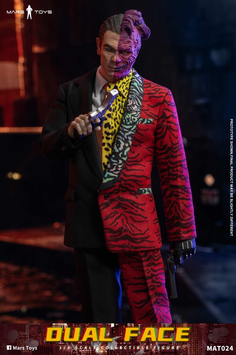 Ready! New Mars Toys MAT024 1/6 Bat Man Forever Dual Face Male