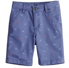 Boys’ SONOMA “Goods For Life”  Blue Shark Print Flat Short Sizes 4 and 5 NWT
