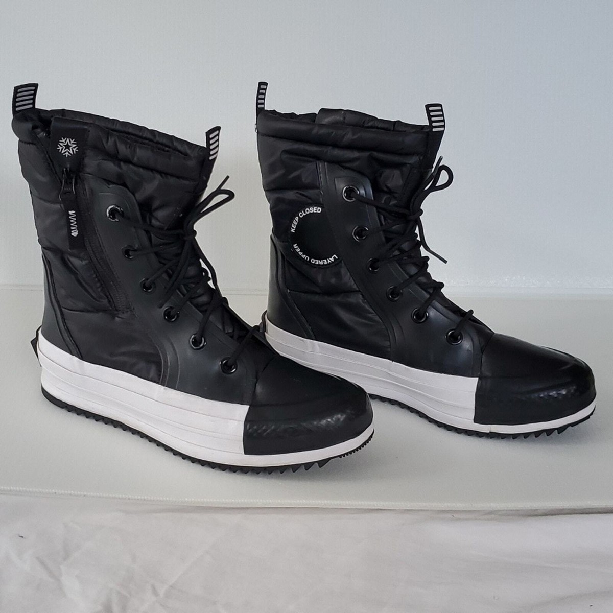 Converse Chuck Taylor All Star Boots Size Women's Black Puffy