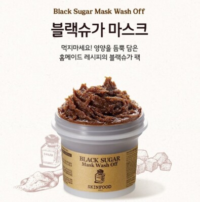 [SKINFOOD] Black Sugar Mask Wash off Scrub 120g/4.23 oz K-Beauty cosmetics