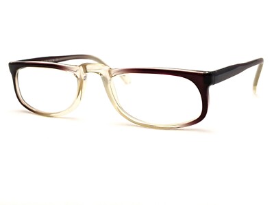 Half View Grey Fade High Nose VTG Eyeglasses Frames USA: Translucent / 50-23-145