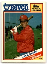 1988 TOPPS REVCO LEAGUE LEADERS JACK CLARK ST. LOUIS CARDINALS #4
