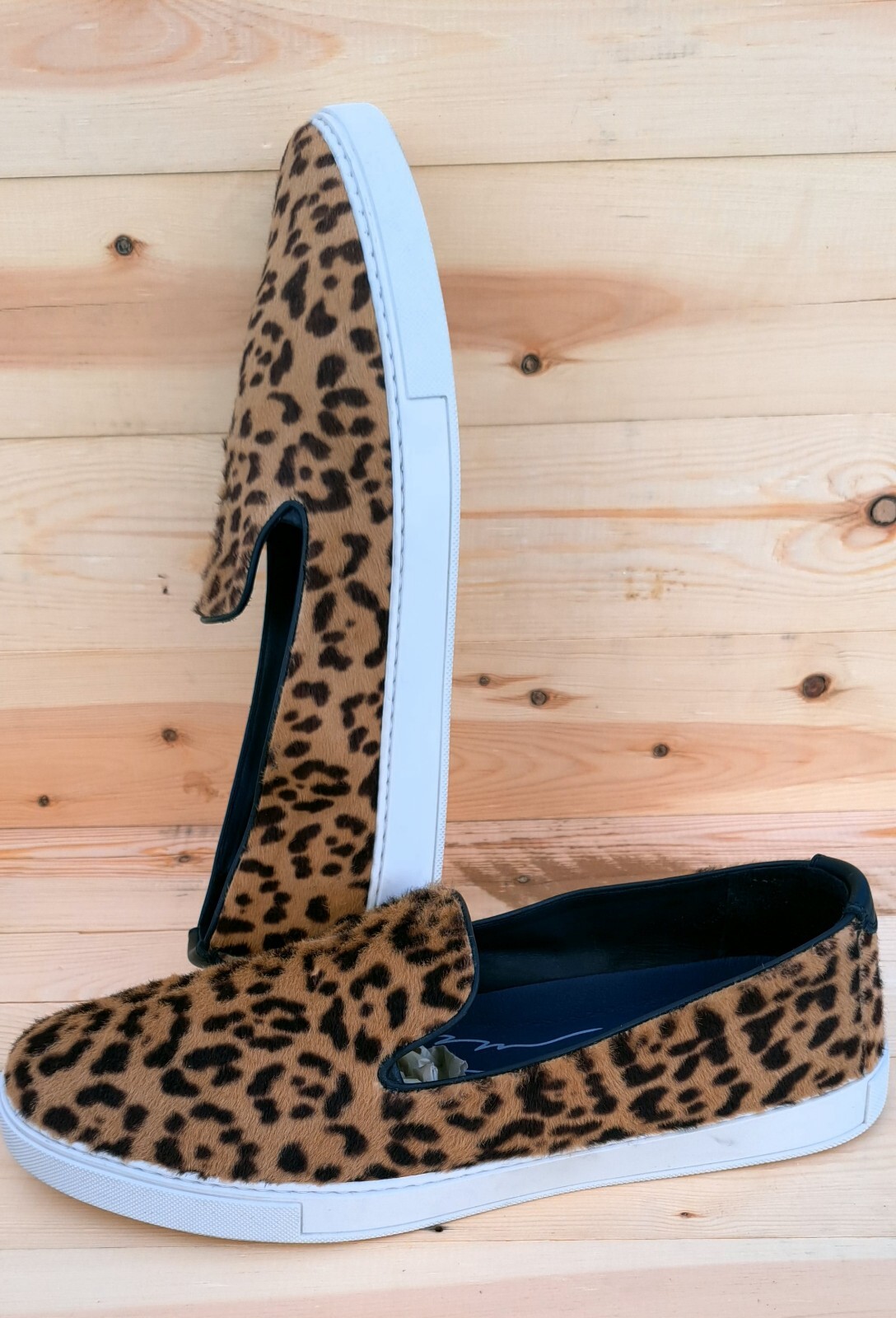 PONY Sneakers Yves Saint Laurent YSL slip on stampa animalier leopardata taglia 13 US