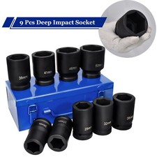 9 Pcs 1 Dr. Jumbo Deep Impact Socket Set Metric Sockets 6 Point Drive Cr-mo 9 Pcs 1 Dr. Jumbo Deep Impact Socket Set Metric Sockets 6 Point Drive Cr-mo