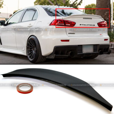 For 08-15 Lancer EVO X 10 Primer Ready RS Style Rear Duck Trunk Wing Lip Spoiler