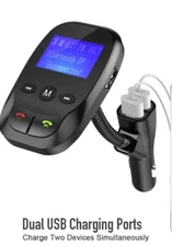 SYLVANIA Bluetooth FM Audio Transmitter Hands Free for Car Black Brand New