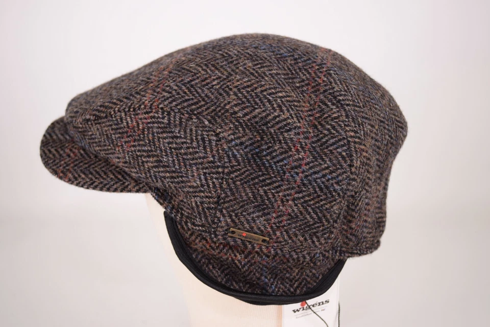 Wigens Nuevo con Etiquetas Newsboy en Multicolor Espiga y Cuadros Talla 59, 7 y 3/8ths Foto 2 de 4