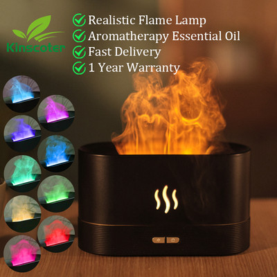 Aroma LED Flammeneffekt Diffusor Luftbefeuchter Ultraschall Cool Nebel Maker
