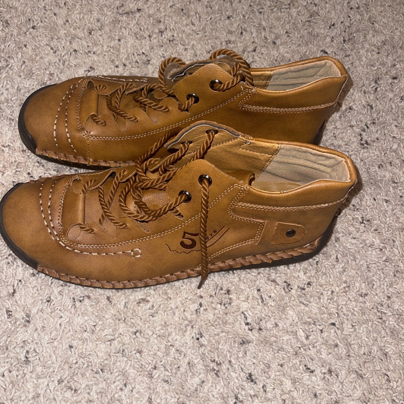 Menico Handstiched 100 Soft Tan Leather Cashual Shoe… Gem