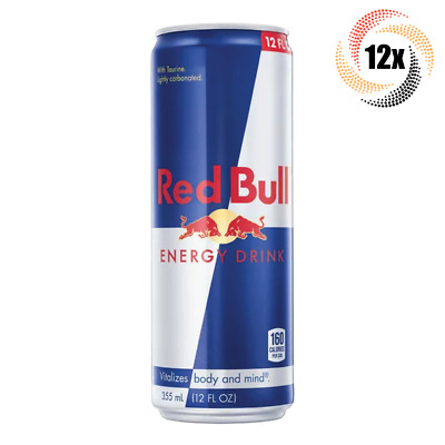 12x Cans Red Bull Energy Drink 12oz Vitalizes Body & Mind ( Fast Shipping! )