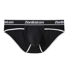 ZONBAILON Men's Underwear Mesh Stitching Bamboo Fiber Breathable Sexy Briefs