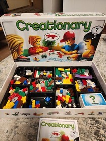 LEGO: CREATIONARY GAME, NO. 3844 LEGO SYSTEMS SET- USED W/ BOX - 2010 Incomplete