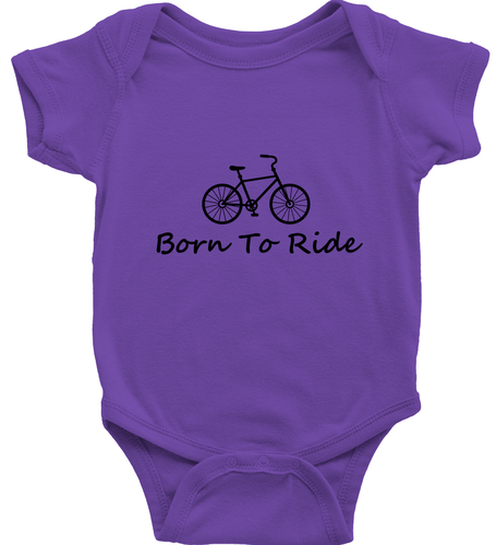 Toddler Kids Youth Tee T-Shirt Baby Bodysuit Romper Clothes Born To Ride Bike - Picture 18 of 30